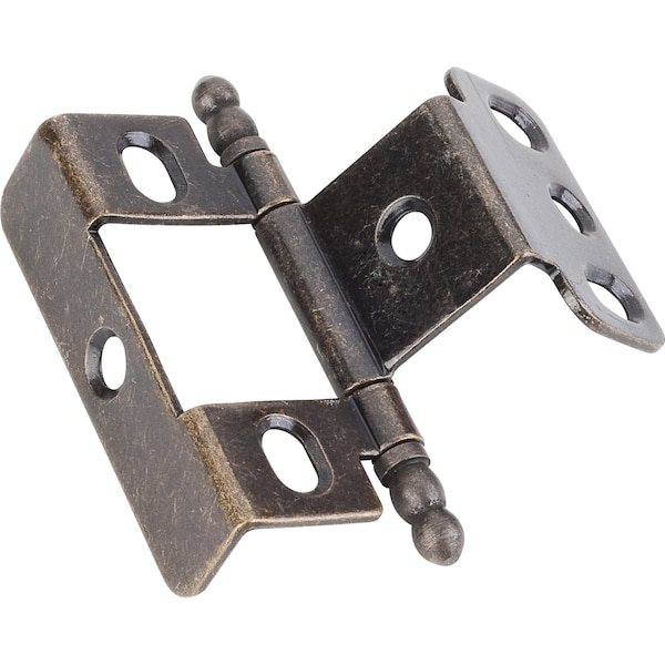 Hardware Resources 270 Degree Full Wrap for 3/4" Framex3/4" Door, Inset Flush Ball Tip Hinge - Antique Brass 0128AB - main